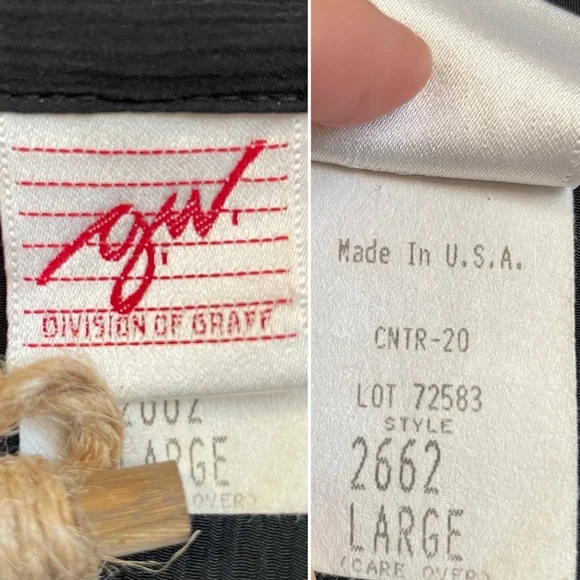 Vintage 80s retro color block casual black and white top - Picture 9 of 13